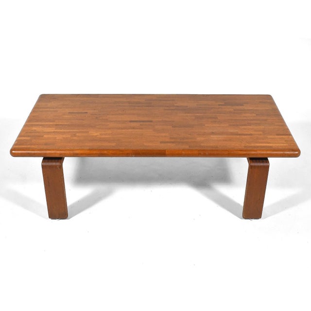Mid-Century Modern Solid Teak Coffee Table For Sale - Image 3 of 8