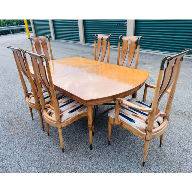Vintage 1960s Dining Table & 6 Chairs by William Clingman for J. L. Metz Furniture Co For Sale - Image 4 of 12