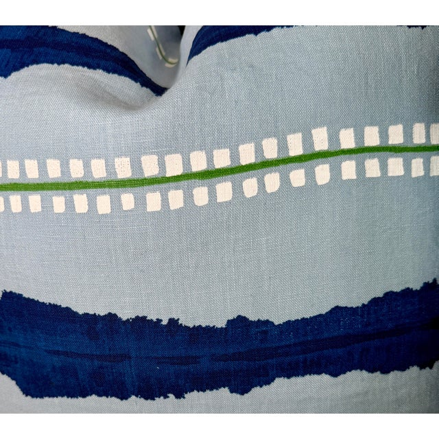 Transitional Templeton "Madeleine" in Cerulean 22" Pillows-a Pair For Sale - Image 3 of 3