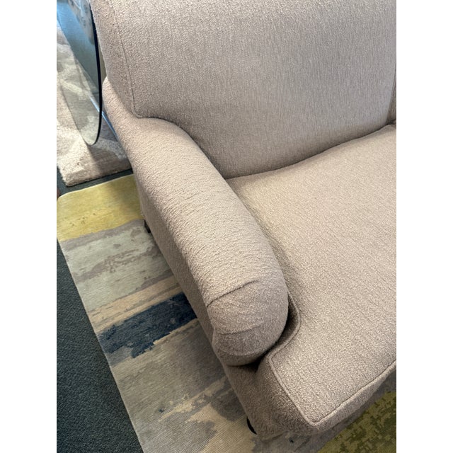 J. Fitzgerald English Traditional Rolled Arm Sofa on Casters For Sale - Image 4 of 12