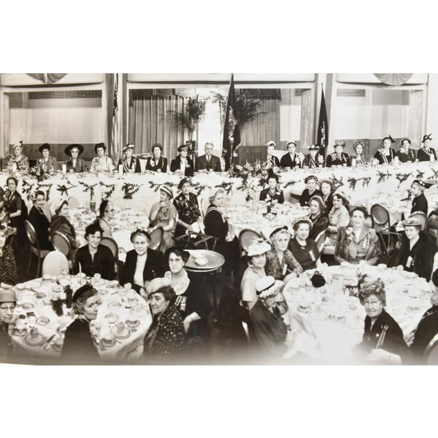 Black Panoramic Photograph Daughters of the American Revolution 60th Continental Congress New York Lunch Mayflower Hotel Washington DC 1951 For Sale - Image 8 of 8