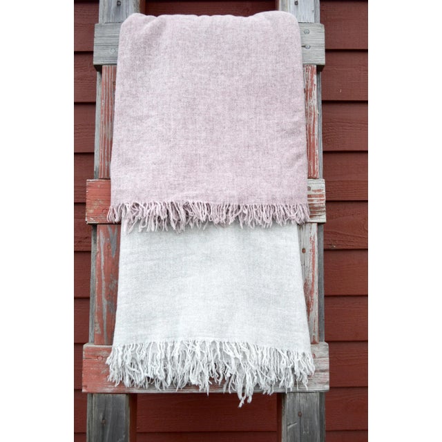 FirmaMenta Italian Ice Gray Gauze Throw For Sale - Image 9 of 11