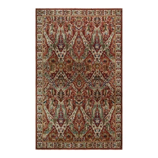 Antique European Rug in Red With Soumak Dragon Pattern For Sale