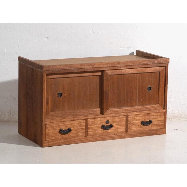 Antique Low Cabinet with Sliding Doors For Sale - Image 13 of 14