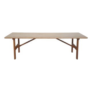 Vintage Coffee Table in Oak by Børge Mogensen, 1960s For Sale