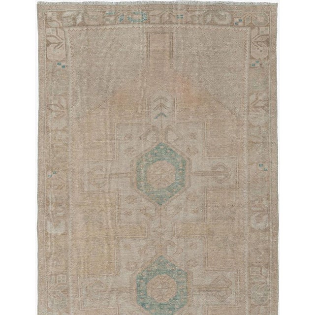 Turkish Vintage Turkish Oushak Area Rug 3'8 X 7'8 For Sale - Image 3 of 8