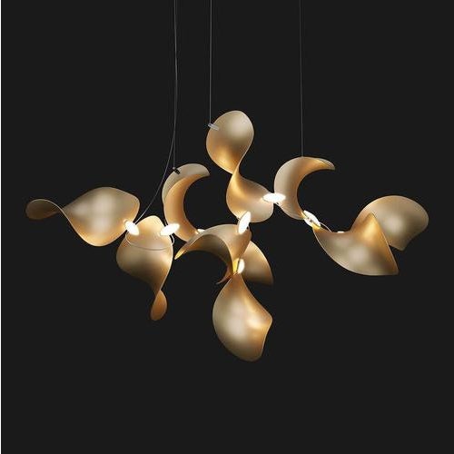Dune 10 Cluster Chandelier in Silver Anodized Aluminum by Moss Objects For Sale - Image 4 of 18