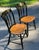 American Hitchcock Ebonized Arrow Back Windsor Style Side Chairs Mid 20th Century For Sale - Image 3 of 12