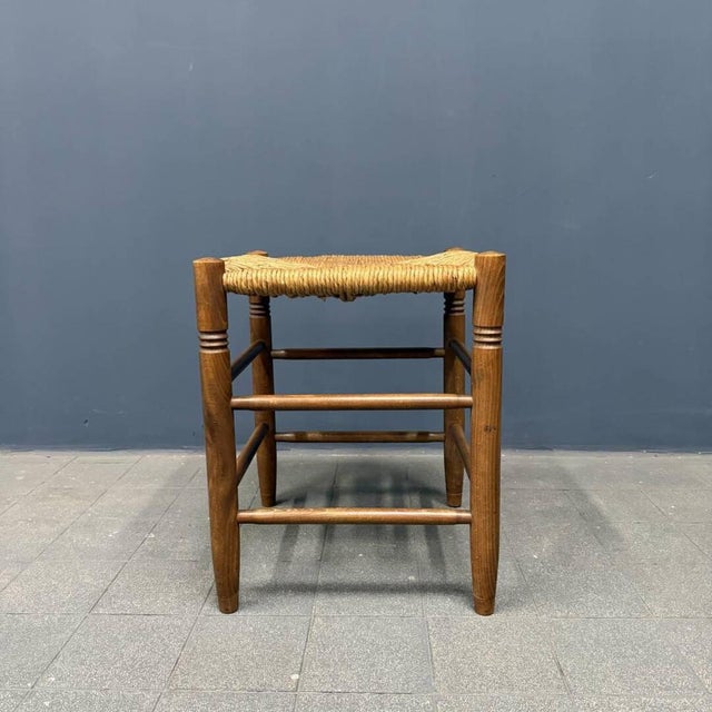 Set of Vintage Dutch Beech Stools with Piping Seats, 1960s For Sale - Image 10 of 18
