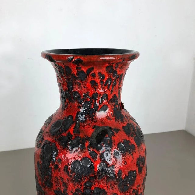 Blue Large Pottery Fat Lava Multi-Color 239-41 Vase from Scheurich, 1970s For Sale - Image 8 of 14