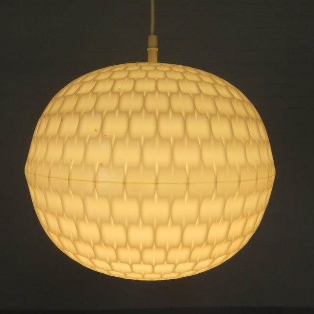 Vintage Plastic Sphere Pendant Lamp by Aloys F. Gangkofner for Erco, 1960s For Sale - Image 12 of 15