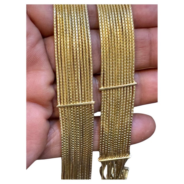 Metal H. Stern Filaments Collection 18ky Gold Choker Necklace & Bracelet Set, 85 Gm For Sale - Image 7 of 8