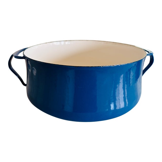 Vintage 1970s Dansk Kobenstyle Large Size Enamel Pot For Sale