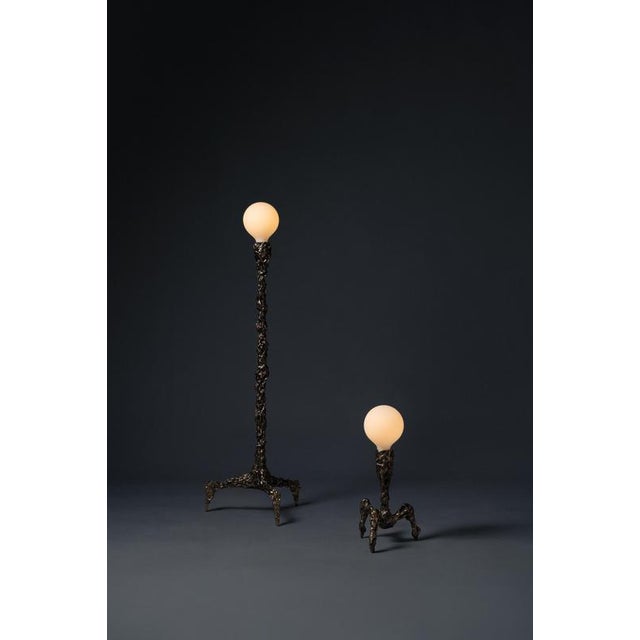 Sweet Thing Tall Lamp in Patinated Cast Bronze by William Guillon For Sale - Image 10 of 18