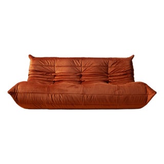 Amber Togo Three-Seater Sofa by Michel Ducaroy for Ligne Roset, 1970 For Sale
