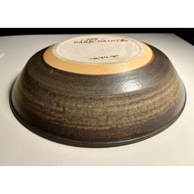 1960s Mid-Century Modern Harsa Israel Studio Pottery Big Ceramic Bowl For Sale - Image 5 of 7