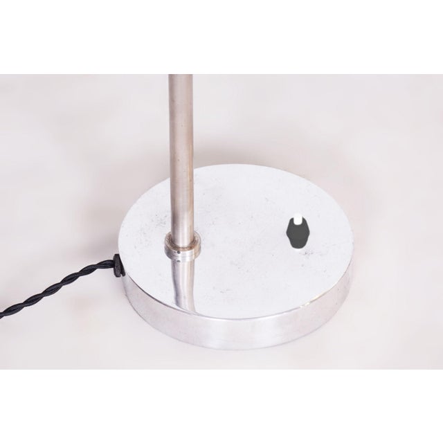 Bauhaus Table Lamp in Chrome, Czechia, 1930s For Sale - Image 4 of 9