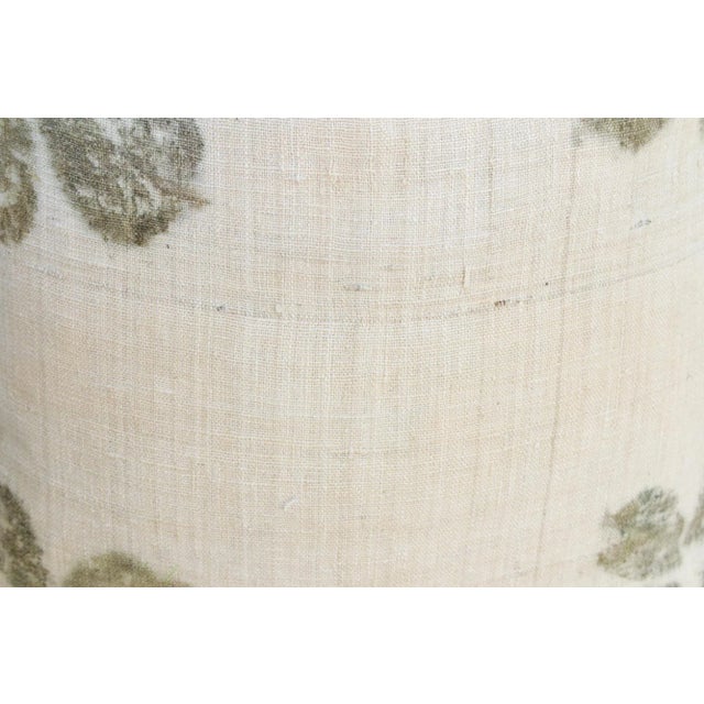 Vintage Toli Leaf Printed Organic Silk Pillow For Sale - Image 4 of 8
