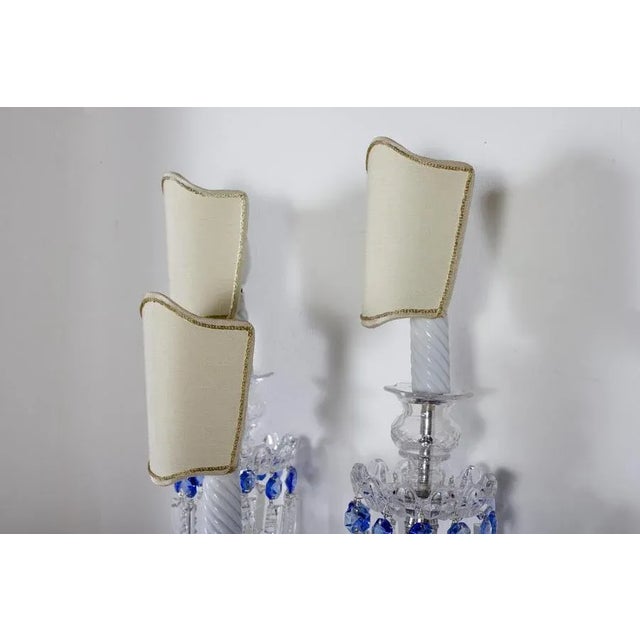 Crystal Sconces, France, 1930s, Set of 2 For Sale - Image 12 of 14
