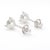 Natural 2 Carat Round Diamond 14k White Gold Screw Back Martini Stud Earring For Sale - Image 4 of 10