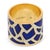 Modern 1980s Cartier Italian 18k Yellow Gold Blue and White Enamel Cigar Band, Size 5.5 For Sale - Image 3 of 5