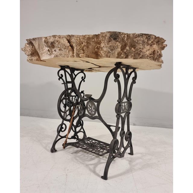 Brown Vintage Table in Poplar, 1950s For Sale - Image 8 of 18