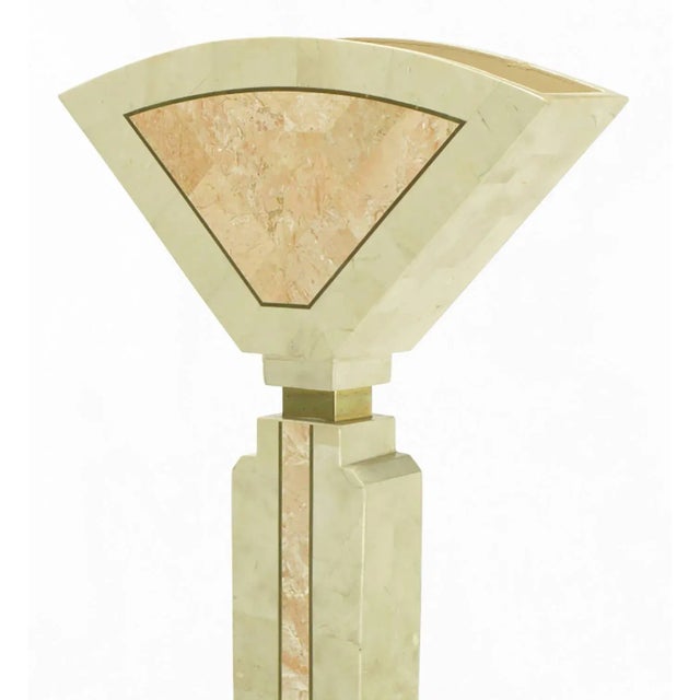1980s Tessellated Fossil Stone Floor Lamp by Robert Marcius for Casa Bique For Sale - Image 5 of 10
