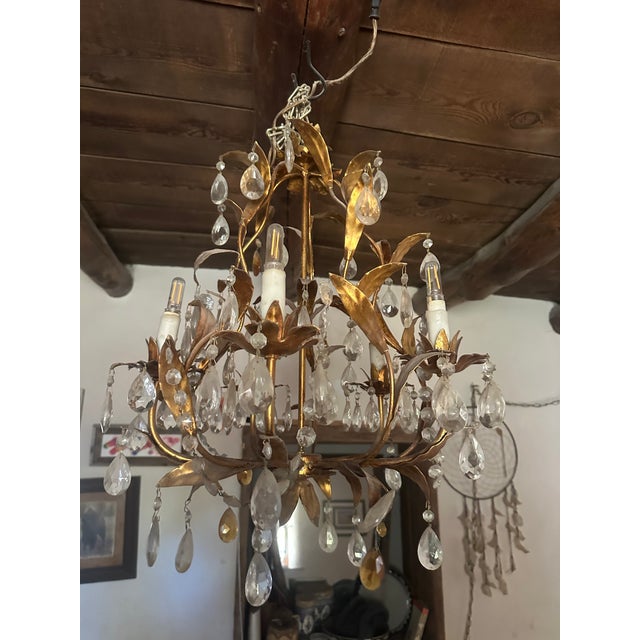 Baroque Antique Bronze Baroque Chandelier For Sale - Image 3 of 7