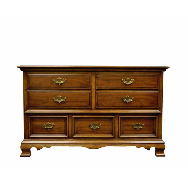 Vintage Kent Coffey Carriage Trade Cherry Pecan Double Dresser Chest