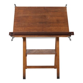 Vintage Industrial Drafting Table, 1950s For Sale