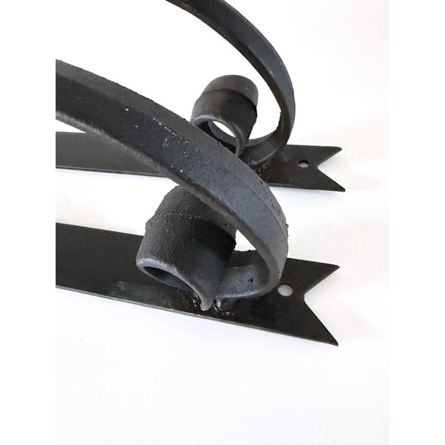 Large Antique Cast Iron Scroll Shelf Brackets For Sale - Image 12 of 13