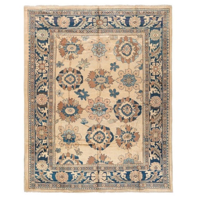 Early 20th Century Zabihi Collection Mahal Large Scale Rug - 9'4" x 12' For Sale - Image 4 of 12