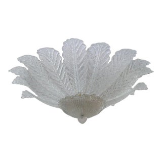 21st Century Italian Palma Clear Graniglia Murano Glass Flush Mount by Fabio LTD For Sale