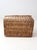 Wood Vintage Wicker Storage Basket For Sale - Image 7 of 11