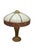 Victorian Antique Charles Parker Art Nouveau Two Light Slag Glass Table Lamp 25" For Sale - Image 3 of 18
