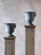 Antique French cast iron garden urns by Paris en Cie, designed in a classic urn shape. These cast iron urns are...