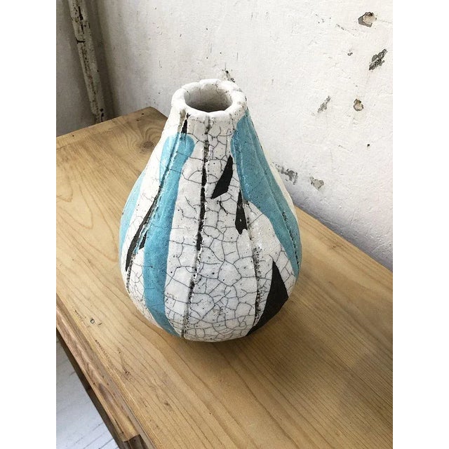 Cracked Earthenware Vase, 1950s For Sale - Image 6 of 17
