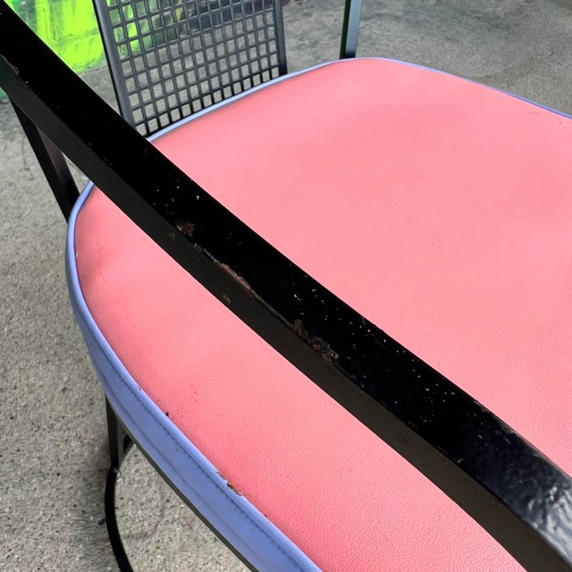 Set of 6 80s Postmodern Iron Patio Chairs For Sale - Image 9 of 12