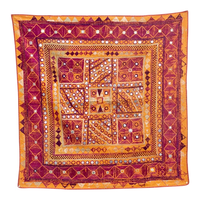 Royal Antique Silk Kutch Wall Tapestry For Sale