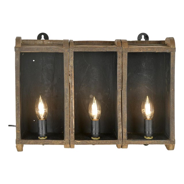 Brick Molds Transformed Into Wall Lamp For Sale