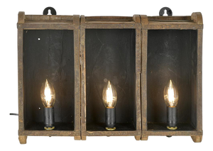Brick Molds Transformed Into Wall Lamp