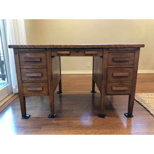 Antique Globe Wernicke Oak Desk Chairish