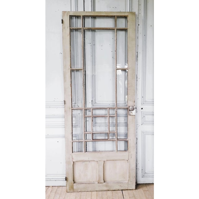 Art Deco Oak Door with Original Glazing, 1890s For Sale - Image 10 of 13