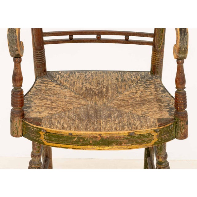 American Paint-Decorated Cottage Chair For Sale - Image 4 of 7