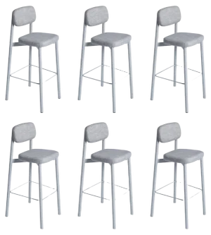 Grey Residence 75 Counter Chairs by Kann Design, Set of 6