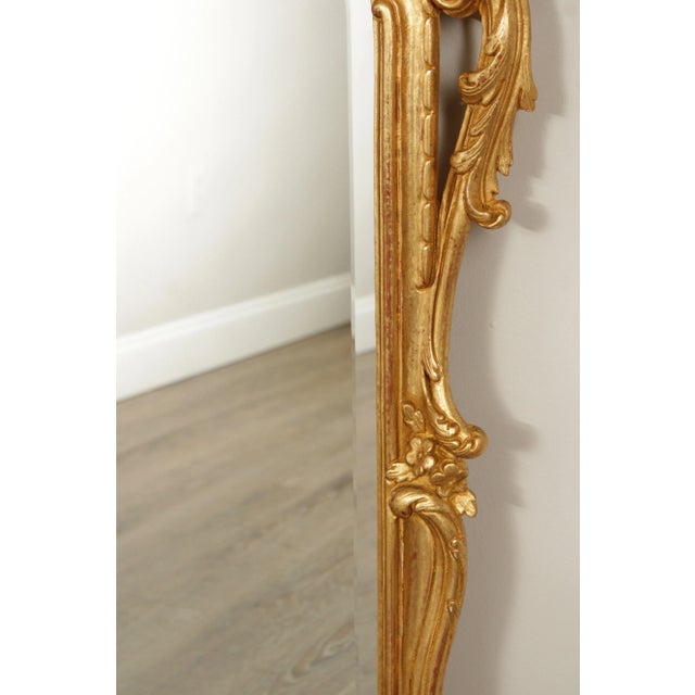 Gold Late 20th Century Italian Rococo Style Giltwood Wall Mirror For Sale - Image 8 of 12