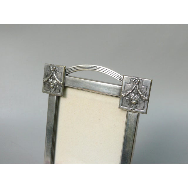 Silver Art Nouveau Silver-Plated Picture Frame, 1890s For Sale - Image 8 of 12