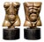Miguel Berrocal, Torsos, Bronze Sculptures, 1987, Set of 2 For Sale