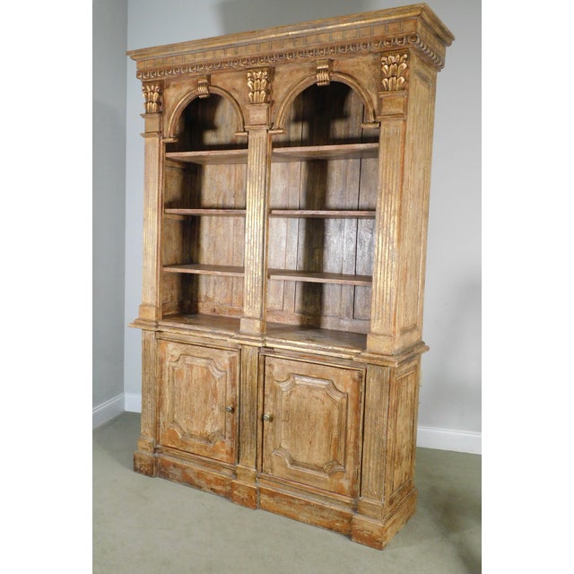 Continental Style Double Arch Painted Architectural Bookcase Chairish