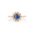 VR Jewels Victorian-Inspired 1.22Ct Blue Sapphire & Diamond Floral Ring in 14k Gold Size 6.5 For Sale - Image 4 of 17